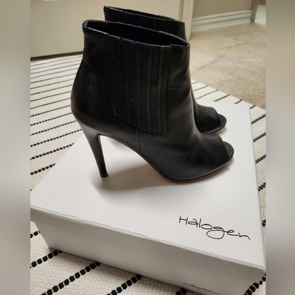 Nordstrom Halogen Hacamden-Lea Leather Booties